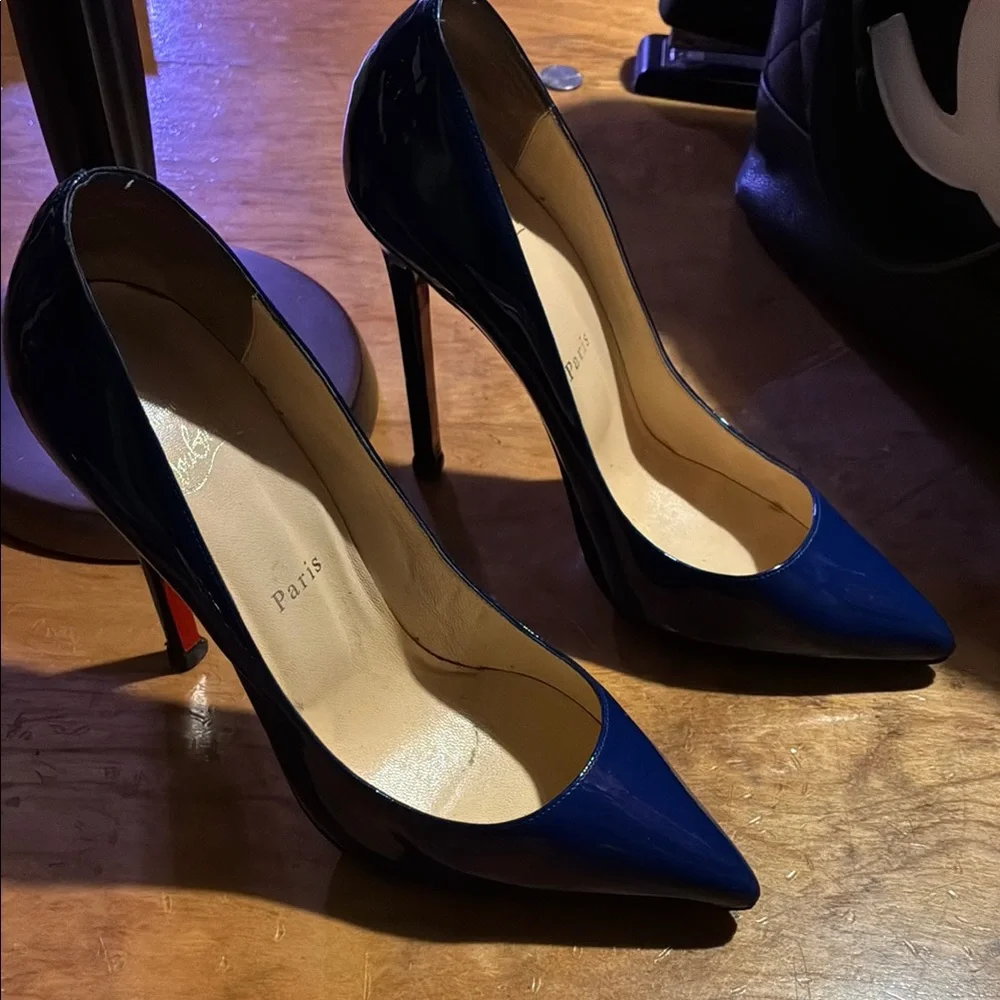 Elegant Blue and Red bottoms Women's Heels - Picture 3 of 4